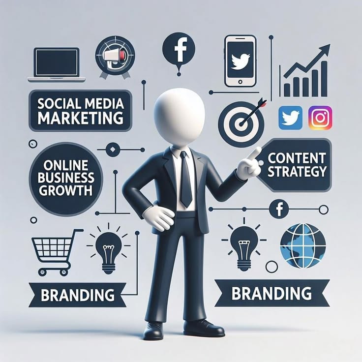 Student learning basics of digital marketing including SEO, social media, and online advertising